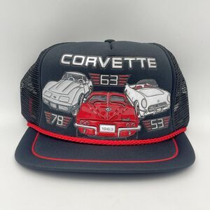 Vintage Corvette Stingray Snapback Trucker Hat Cap 1953 1963 1978 NEW OLD STOCK